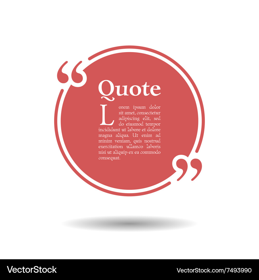Quote empty text bubble frame ball is round vector image