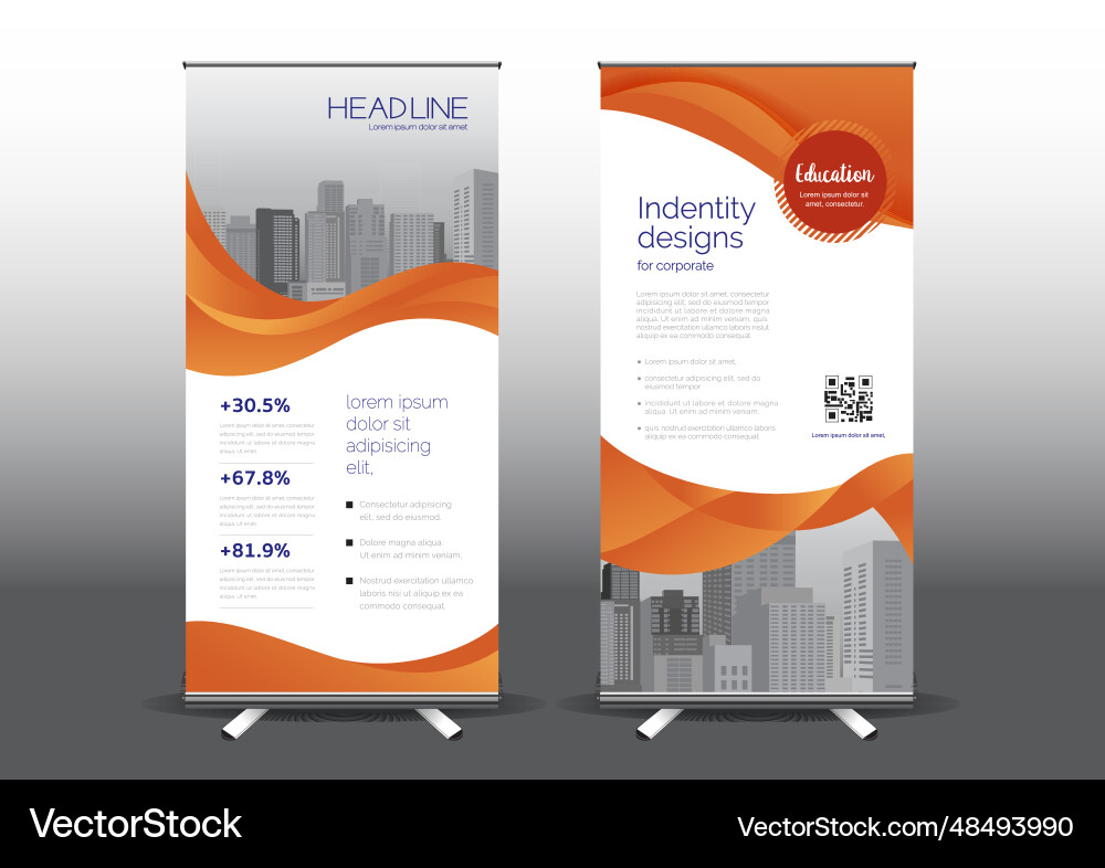 Rollup template designed for style Rollup template designed for style vector image