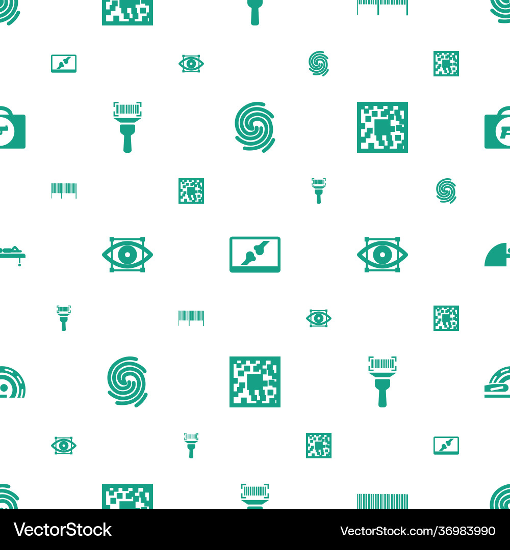 Scan icons pattern seamless white background vector image