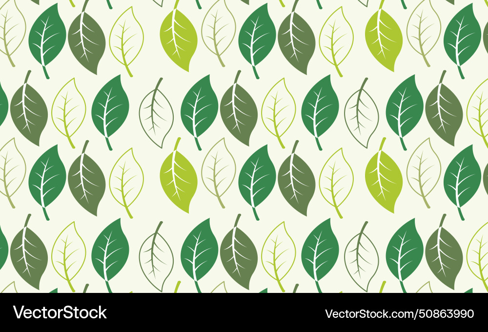 Seamless abstract leaves pattern background Vector Image