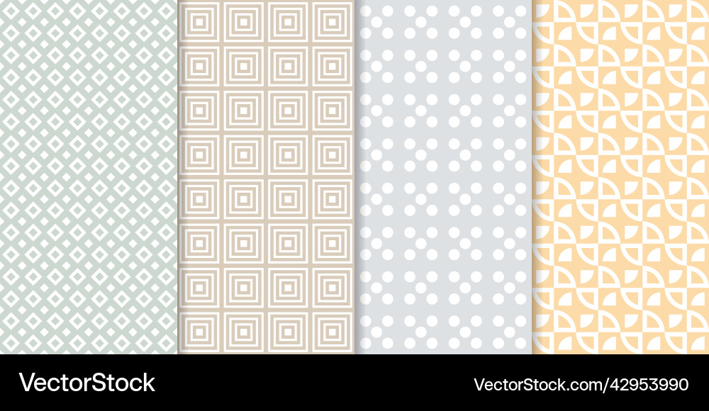 Set of minimal geometric texture seamless patterns Set of minimal geometric texture seamless patterns vector image