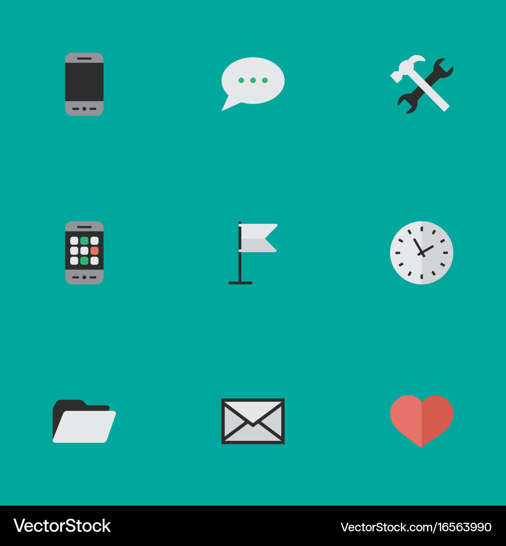 Set of simple menu icons vector image
