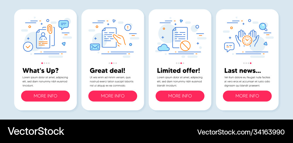 Set science icons such as interview documents Set science icons such as interview documents vector image