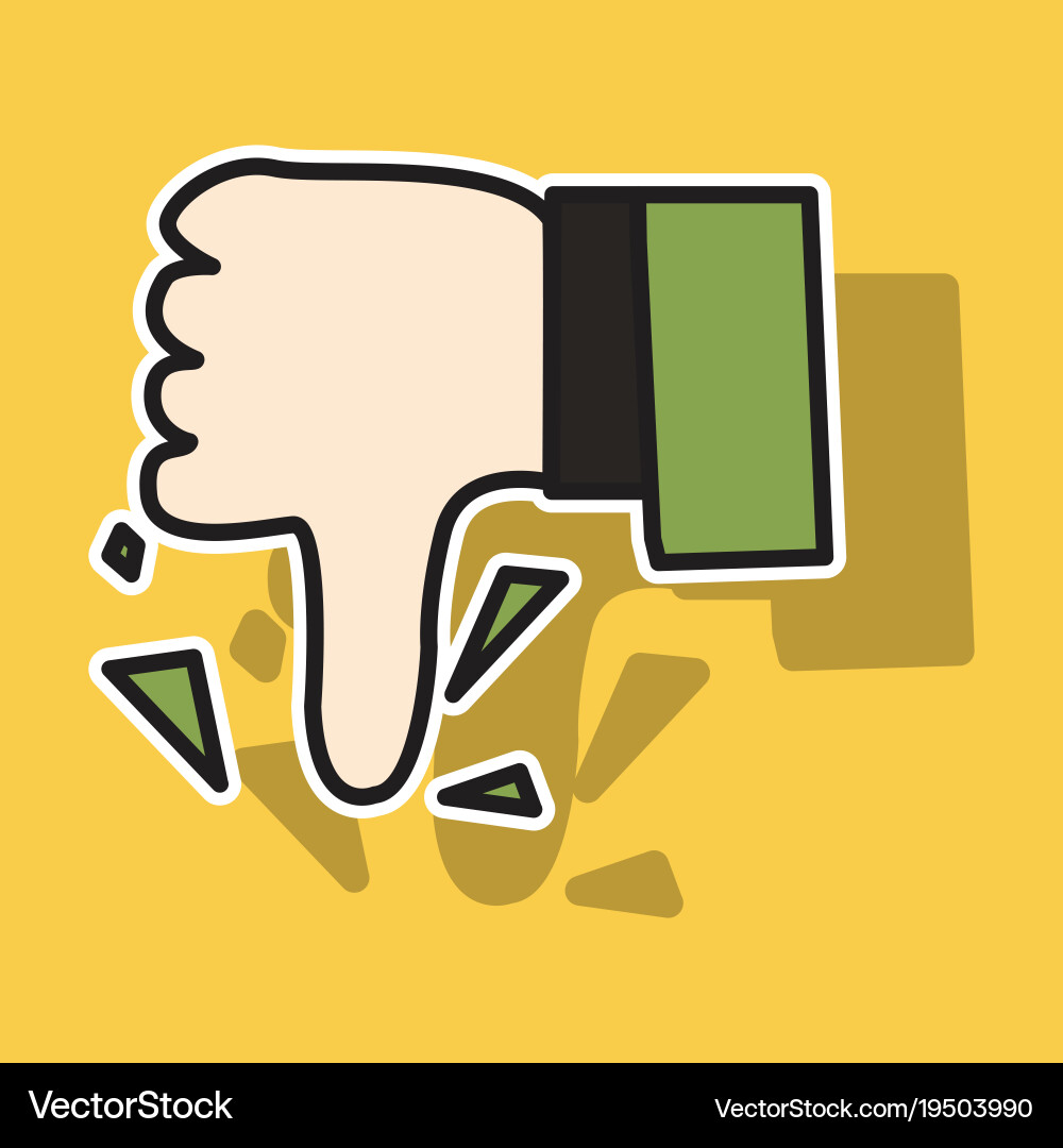 Unlike icon sticker web pointer in eps 10 vector image
