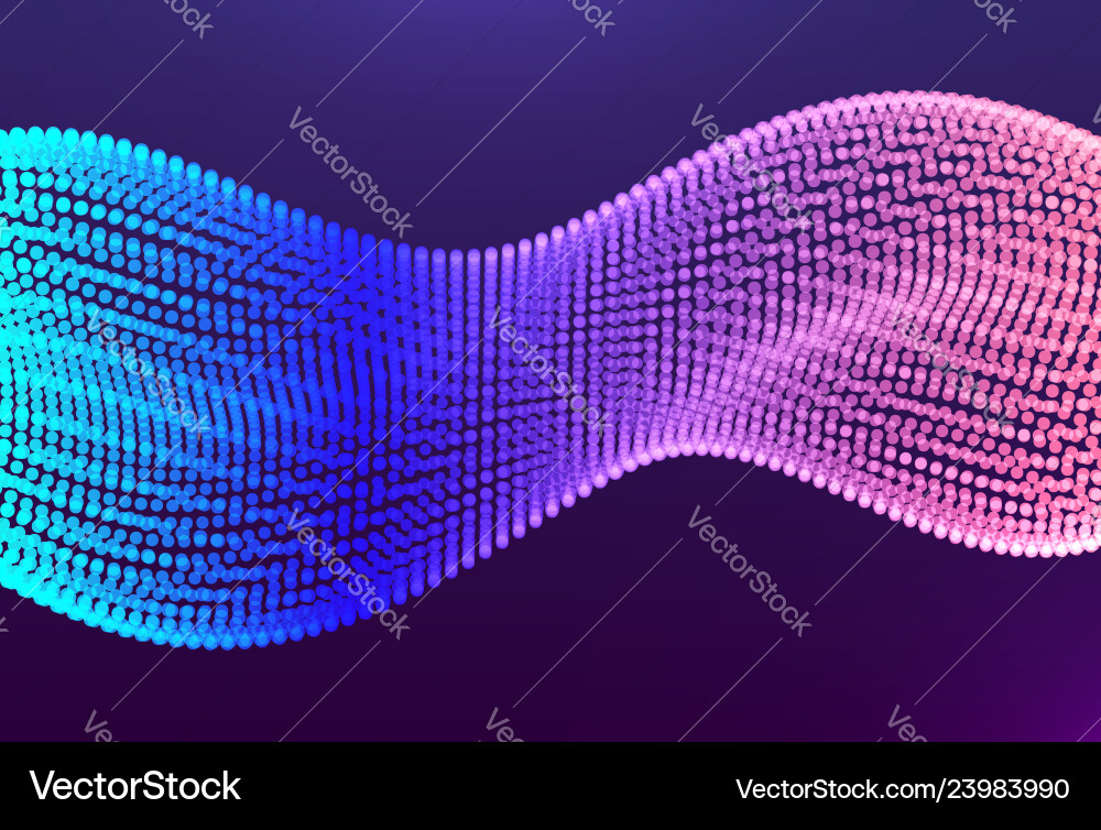 Wavy background array with dynamic particles Wavy background array with dynamic particles vector image