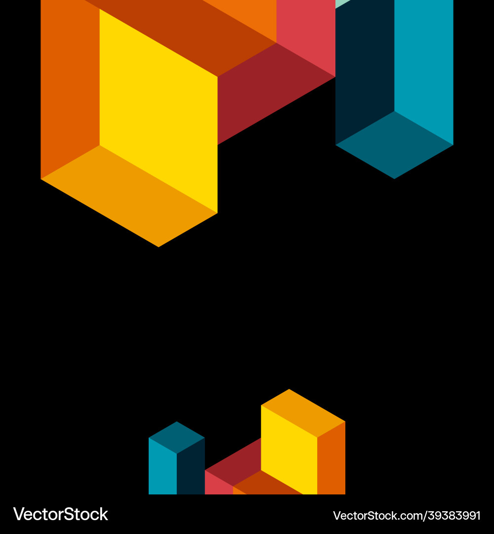 Abstract background 3d cubes cubic elements Abstract background 3d cubes cubic elements vector image