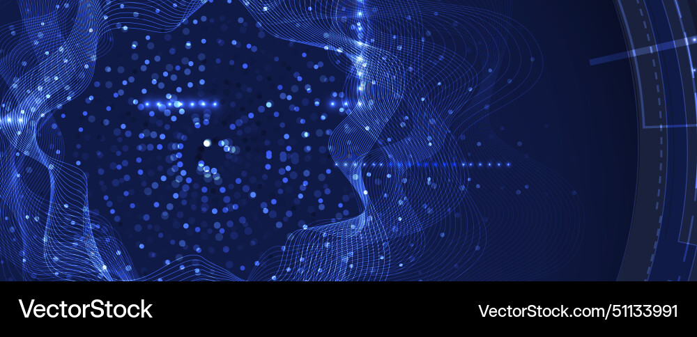 Abstract technology digital circles of particles Abstract technology digital circles of particles vector image