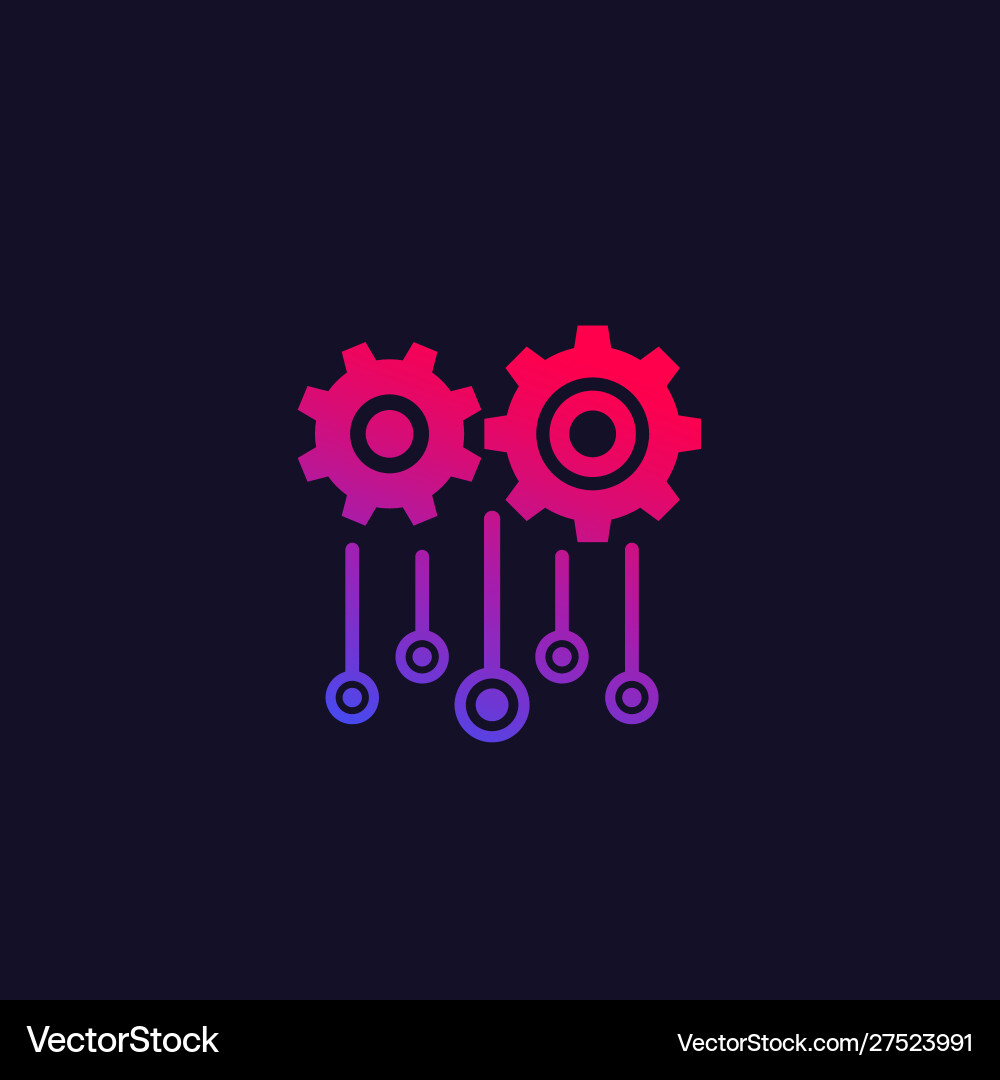 Automation concept icon with gradient vector image