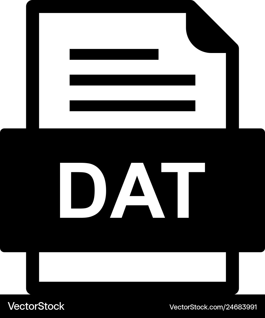 Dat file document icon Vector Image