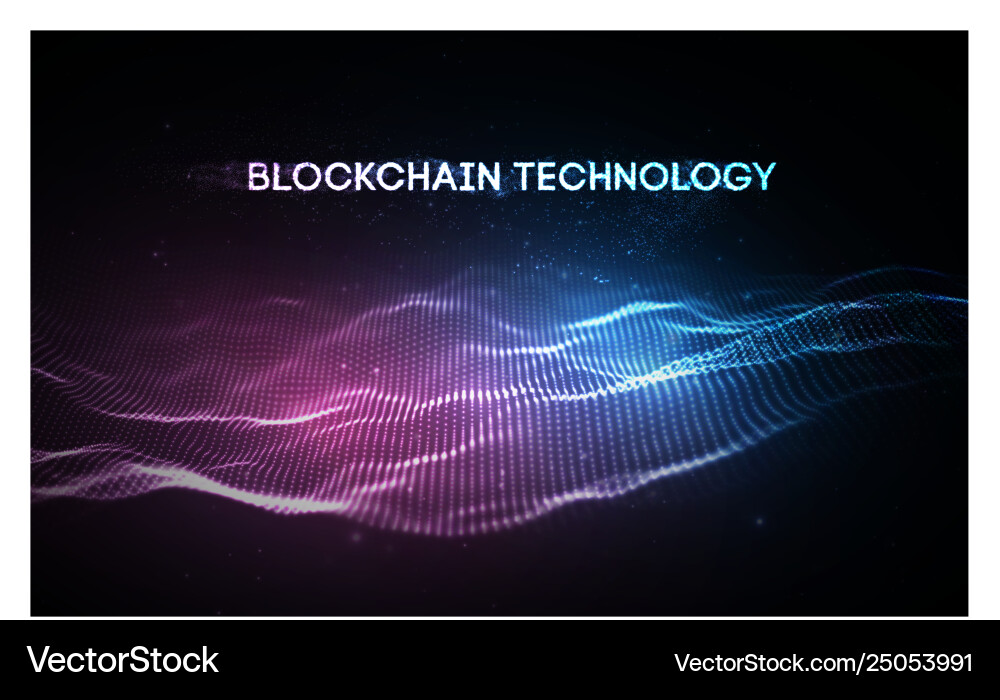 Eps 10 blockchain technology background Royalty Free Vector