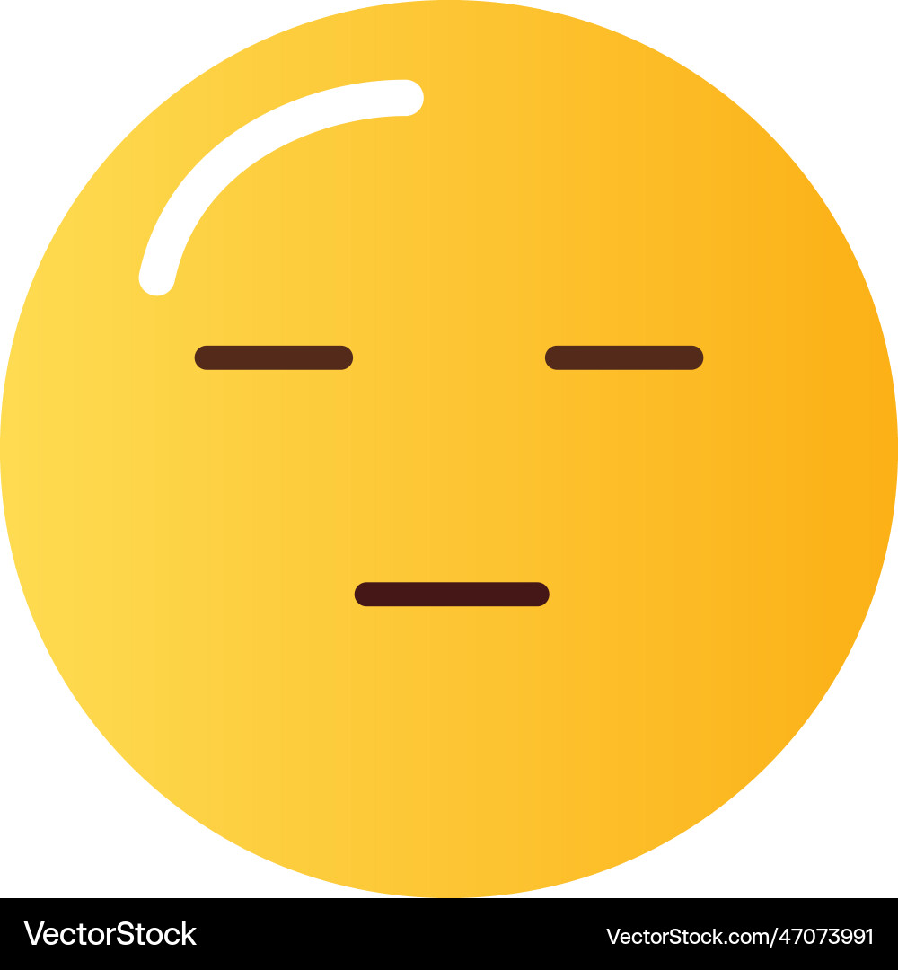 Expressionless face icon image suitable Vector Image