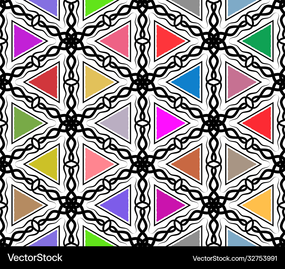 Linear abstract seamless pattern vector image
