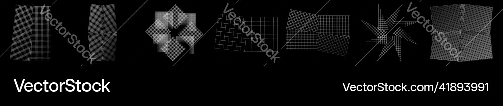 Mirrored tweaked irregular grid mesh grating Mirrored tweaked irregular grid mesh grating vector image