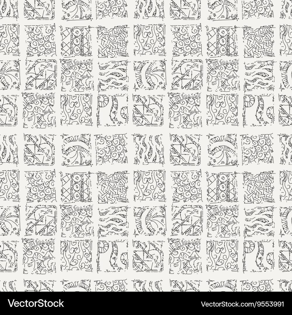 Patterned background in the style of maya vector image