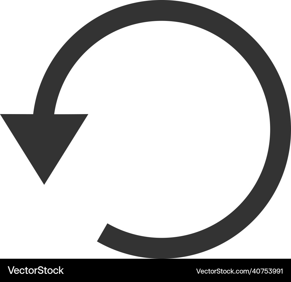 Rotate left flat icon image Vector Image