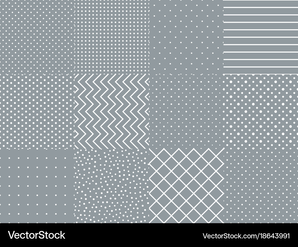 Set collection with simple geometrical pattern vector image