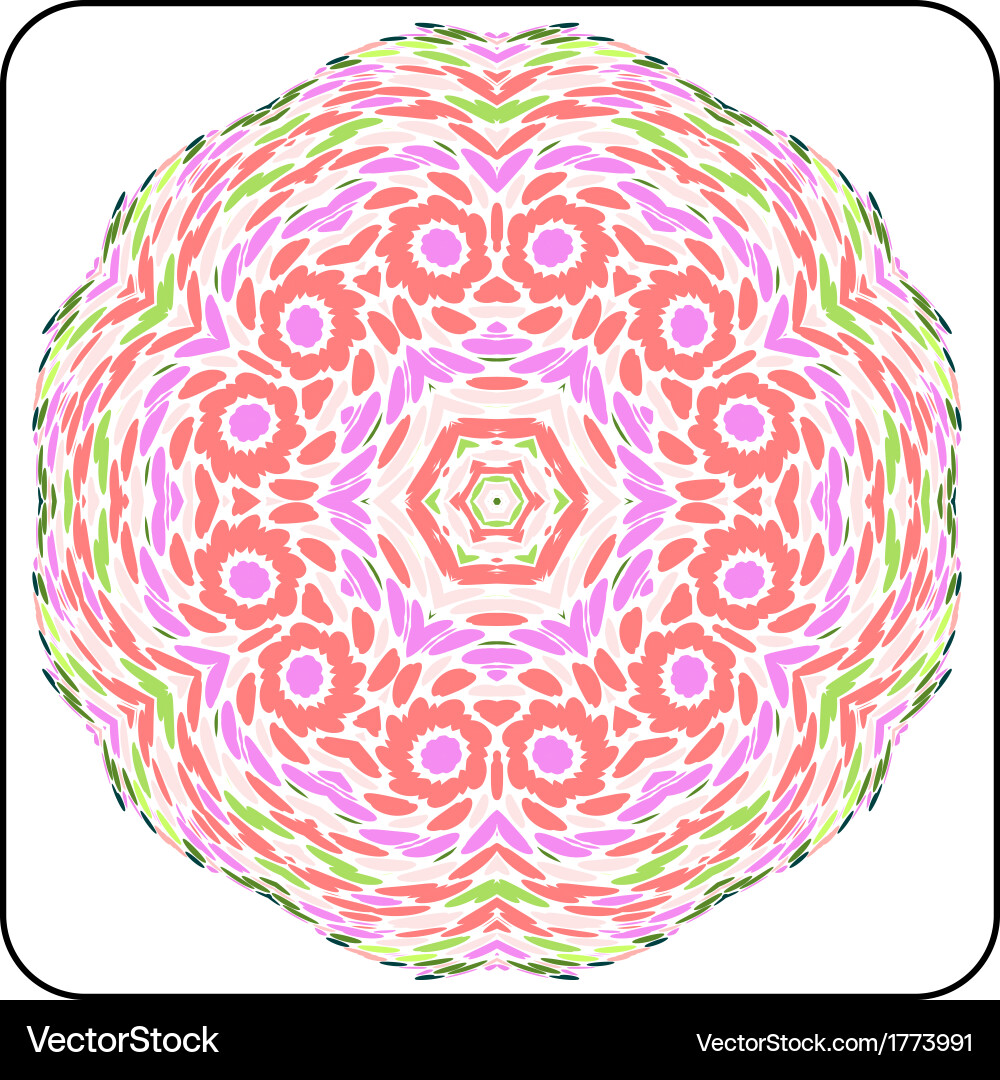 Symmetry colorful pattern vector image