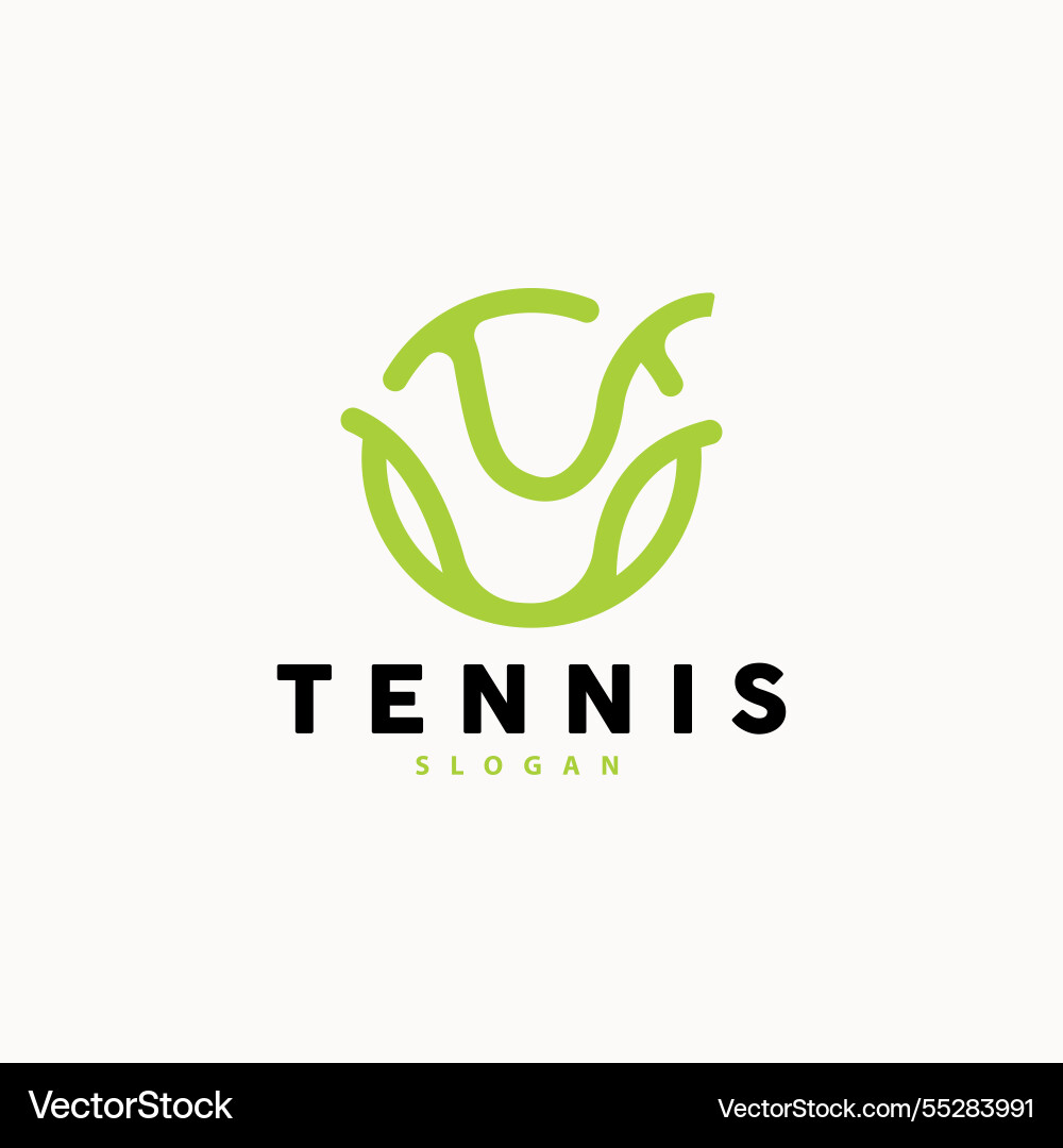 Tennis logo design tournament sport ball Tennis logo design tournament sport ball vector image