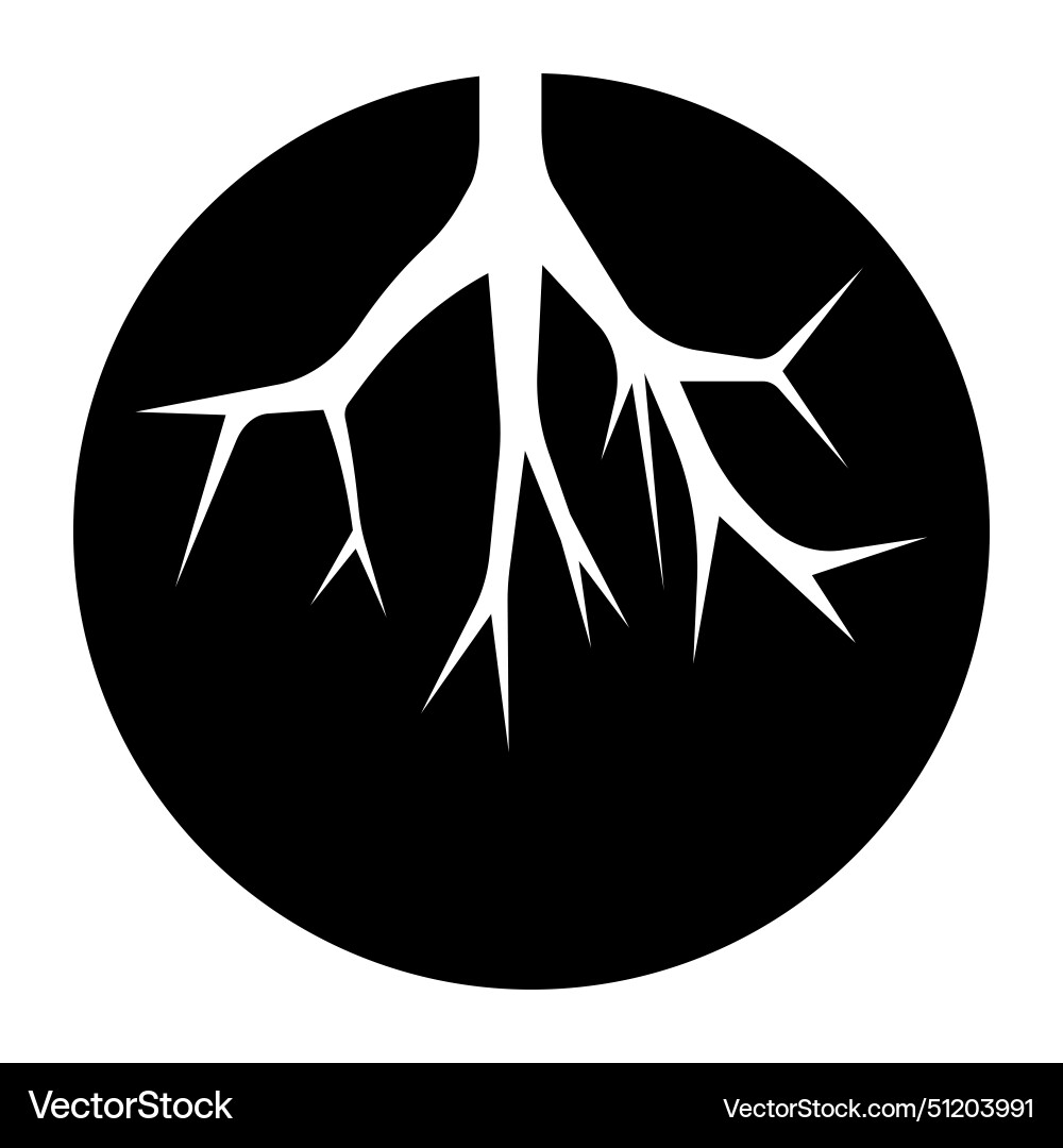Tree root icon template Vector Image