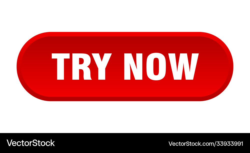 Try now button rounded sign on white background vector image
