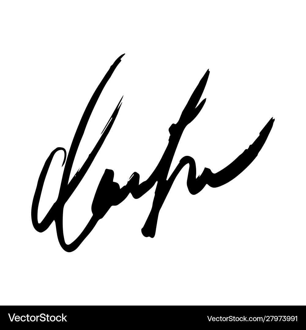 Unreadable handwriting font signature text Unreadable handwriting font signature text vector image