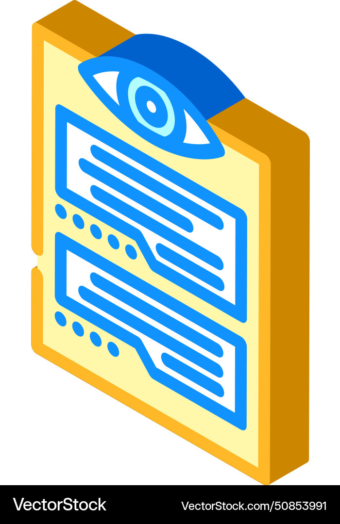 Visual feedback ux ui design isometric icon Visual feedback ux ui design isometric icon vector image