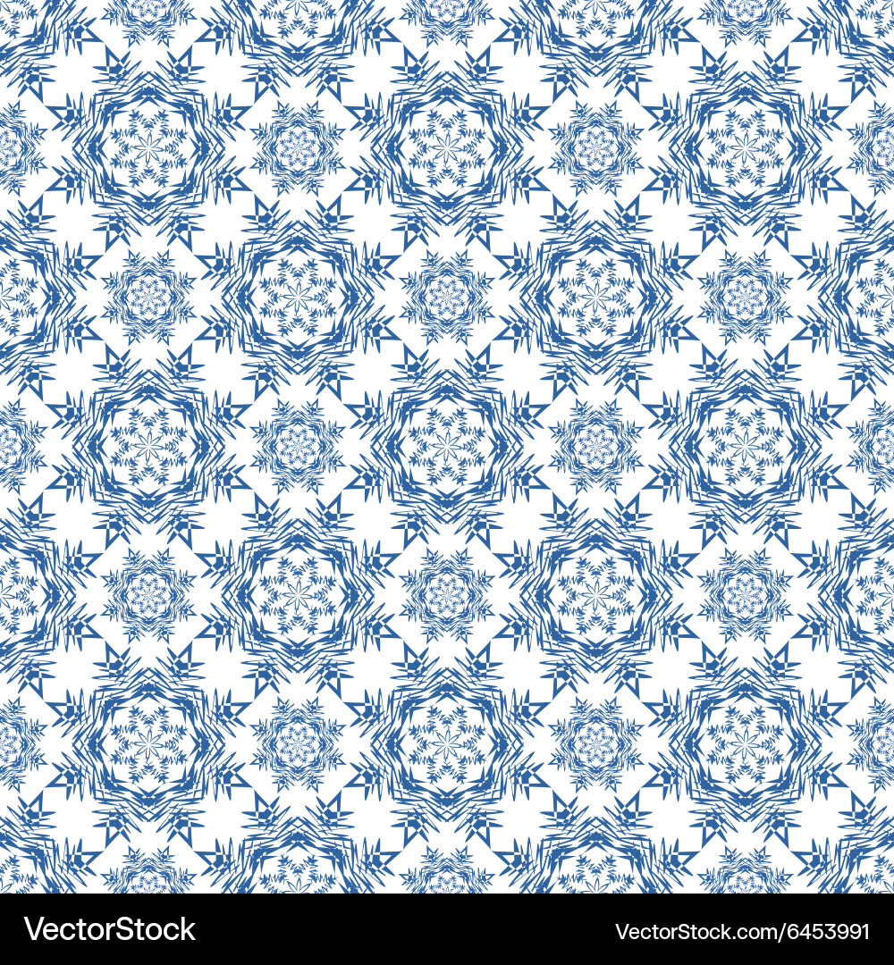Winter Snowflake Pattern vector image