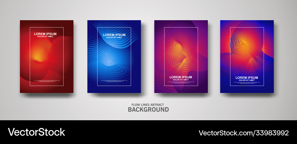 Abstract flow lines pattern background vector image
