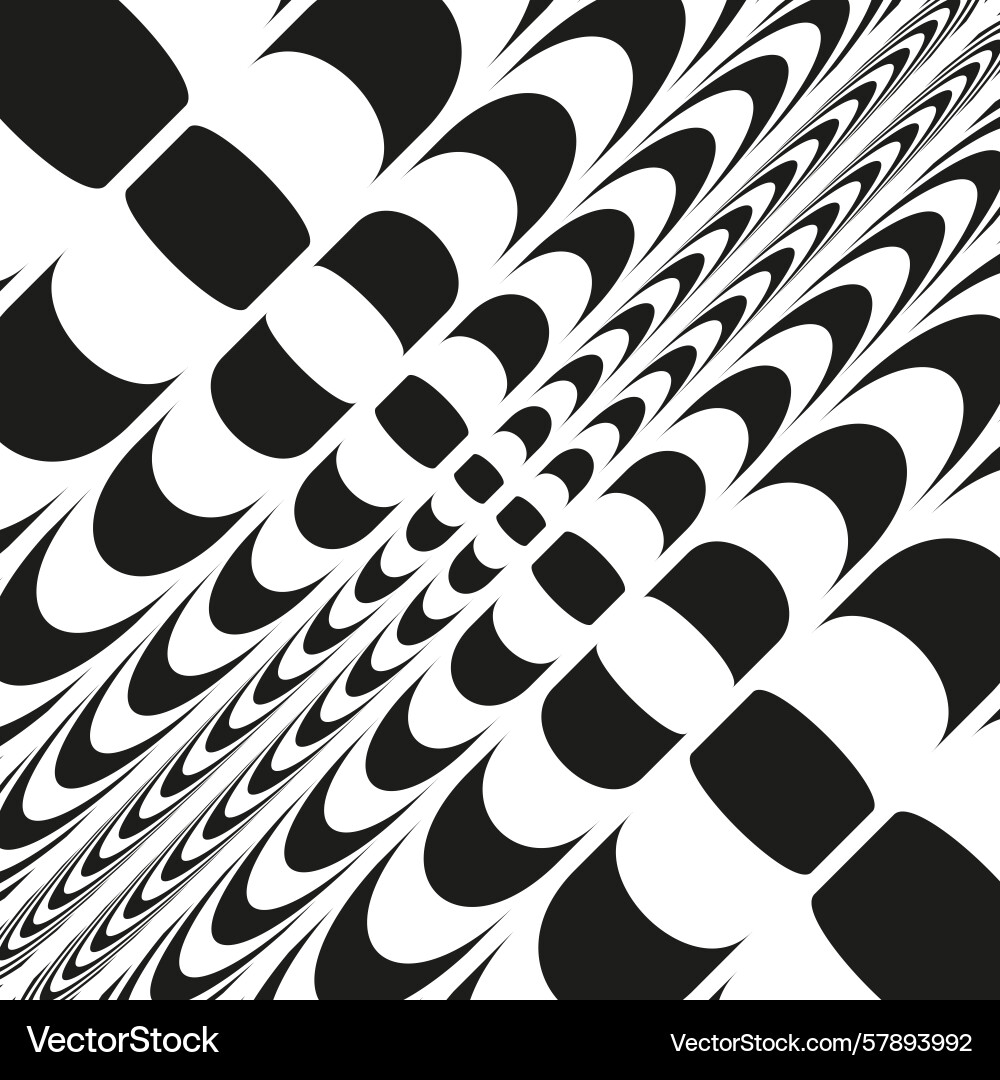 Abstract grid pattern distorted checkerboard vector image
