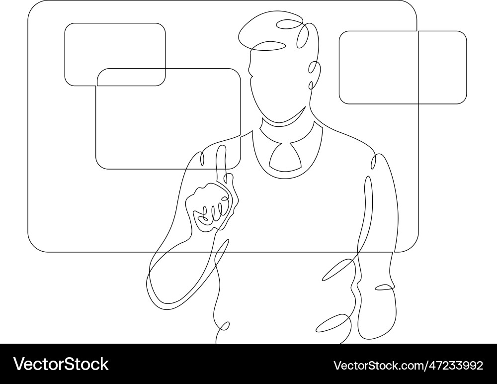 Continuous Line Programmer Interface vector image
