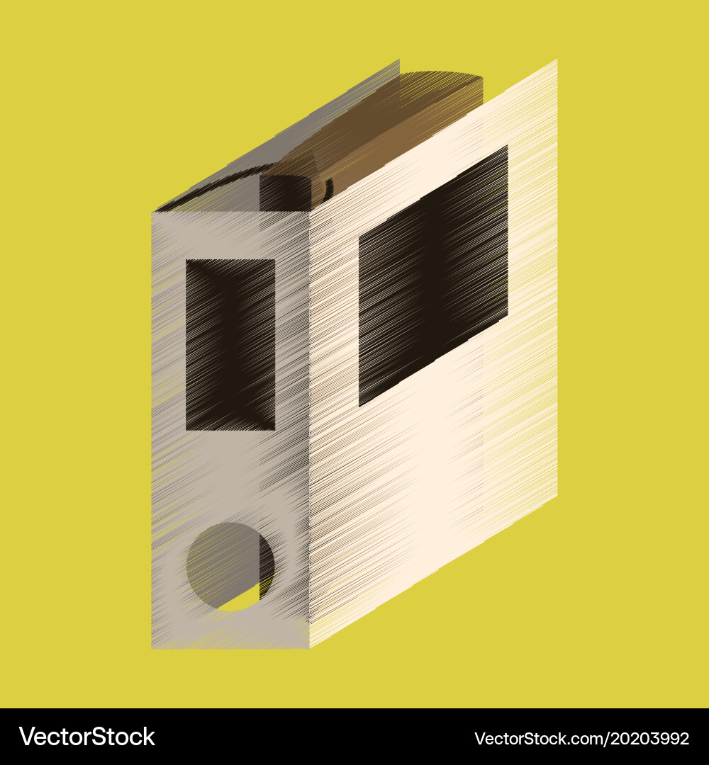 Flat shading style icon folder for documents vector image