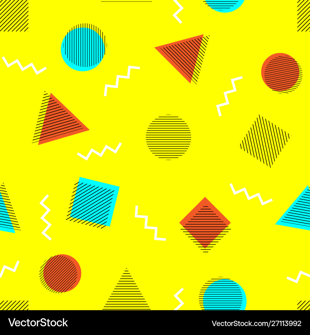 Memphis Style Pattern vector image