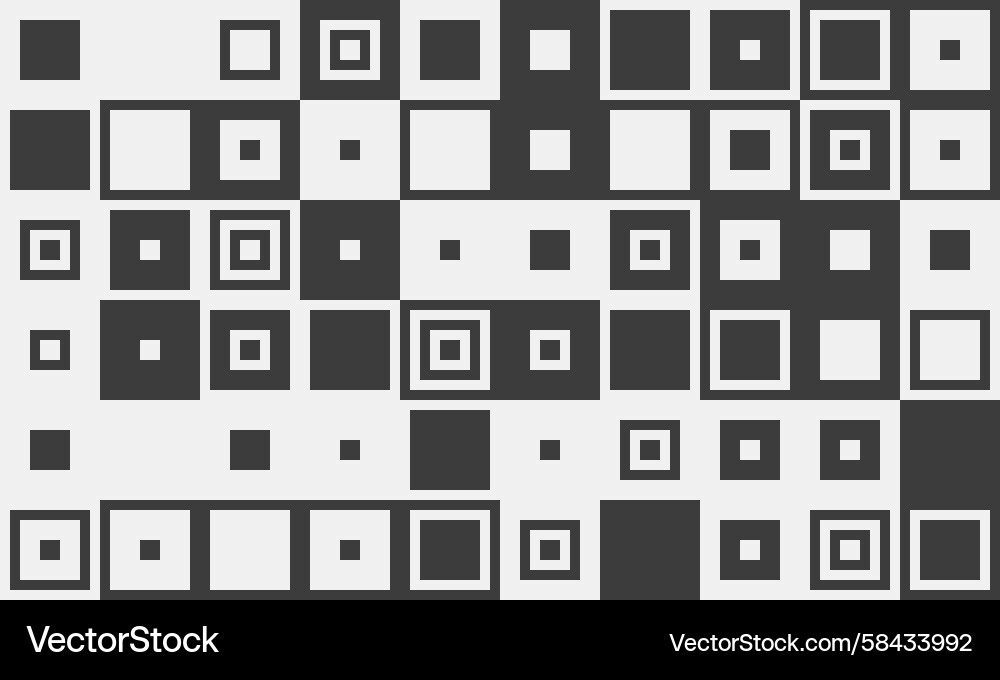 Modern Grayscale Square Pattern Vector Image