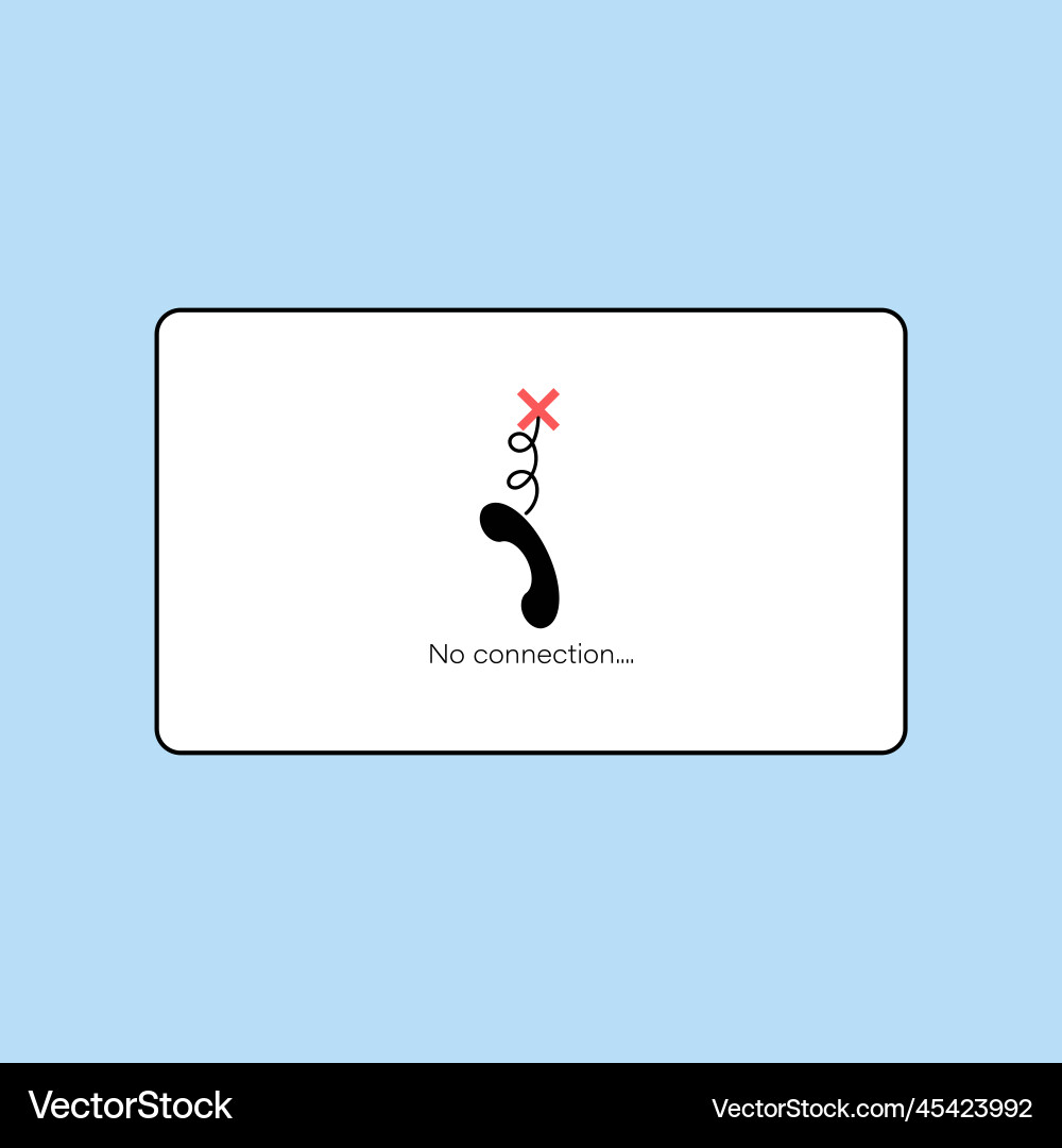 No signal or lost connection video call program No signal or lost connection video call program vector image