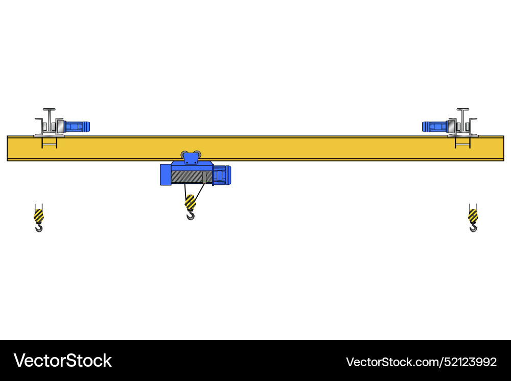 Overhead crane sketch with drawing Vector Image