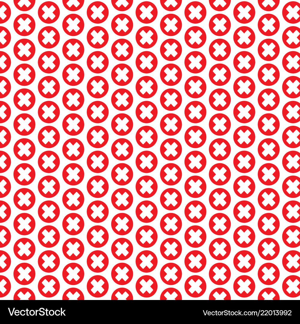 Pattern background check mark icon wrong and right Vector Image