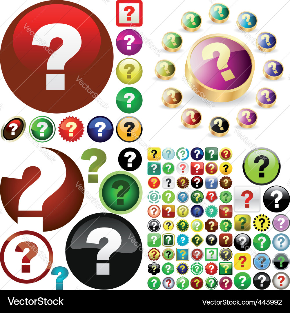 Question Mark Set Vector Image