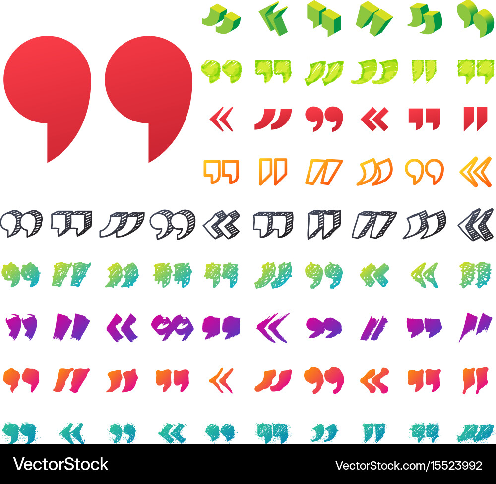 Quote sign icon text concept message bubble dialog vector image
