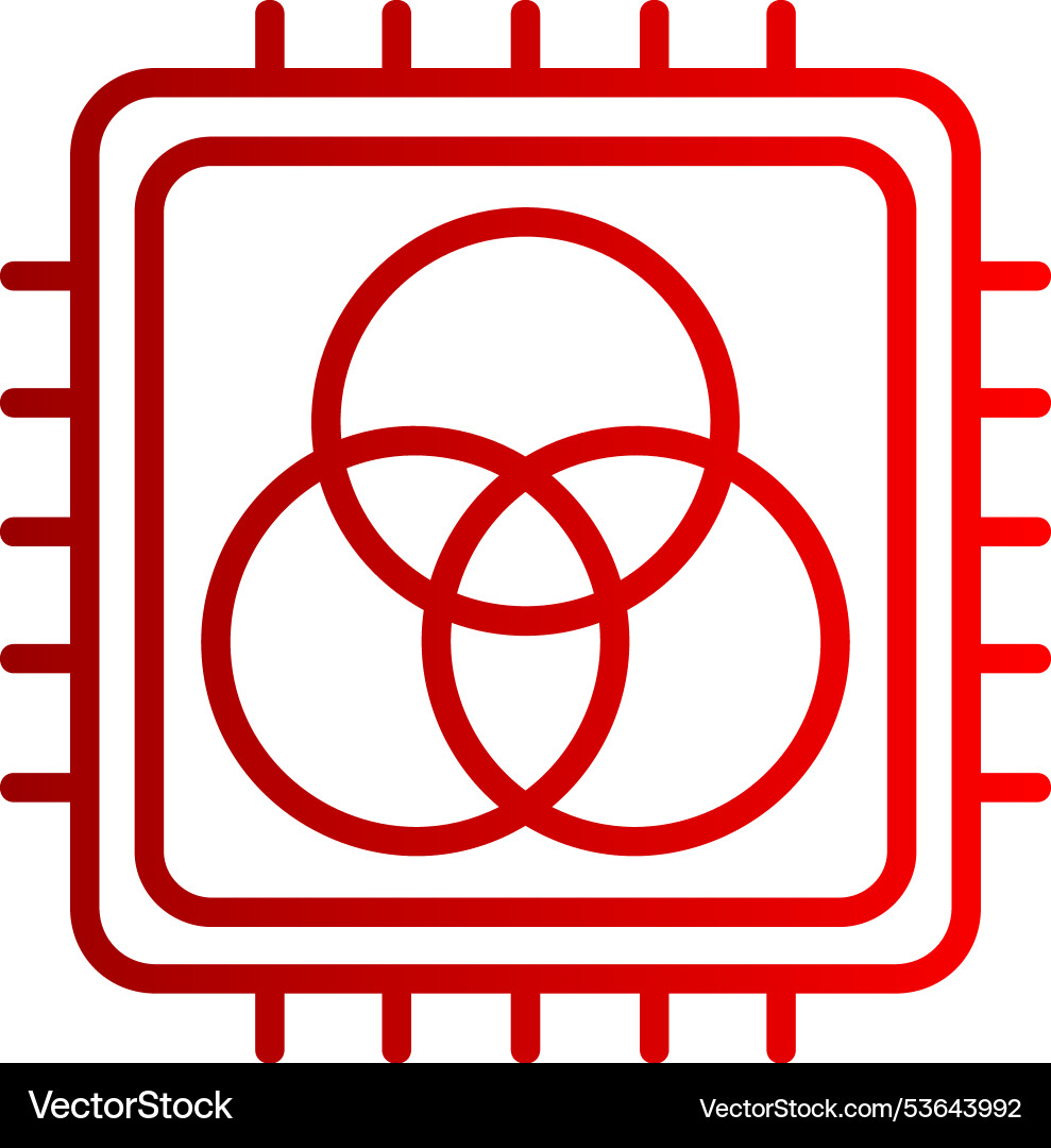 Rgb line gradient icon Vector Image