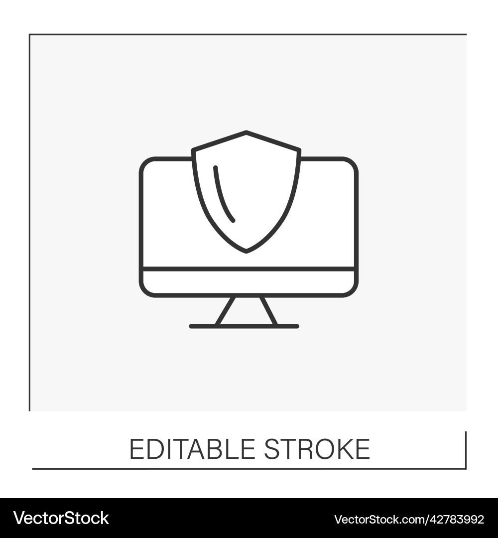 Security system line icon Security system line icon vector image