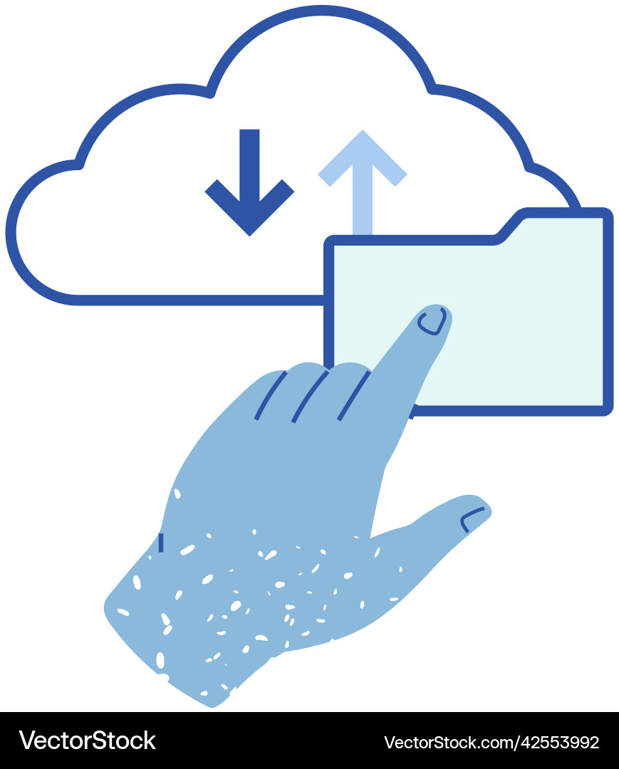 Service for saving information and personal data Vector Image