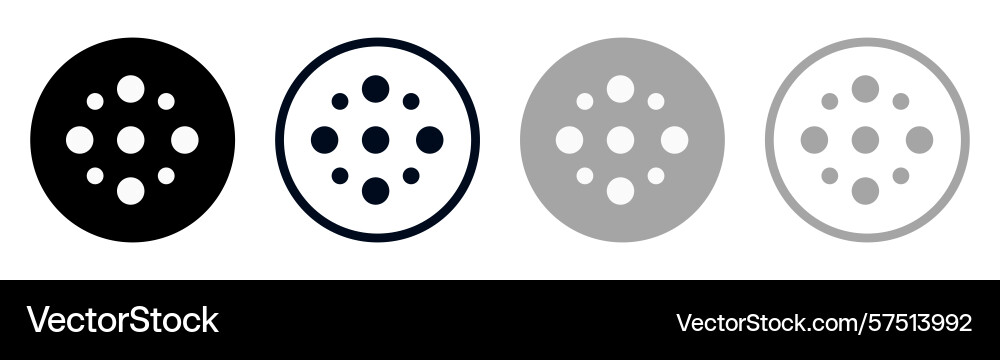 Set of round different ai video vector image