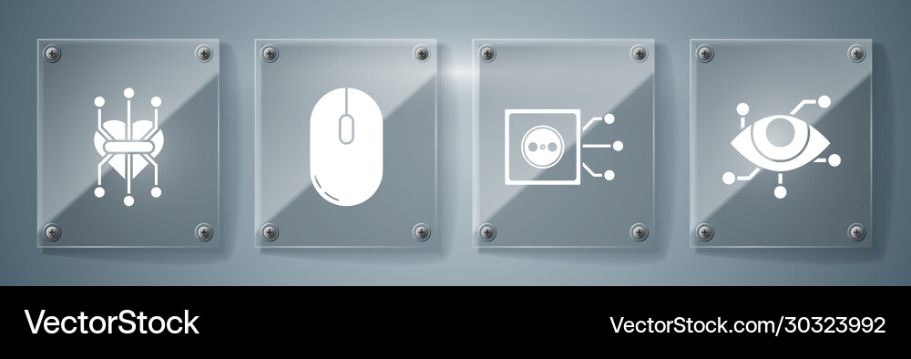 Set virtual reality remote control computer Set virtual reality remote control computer vector image