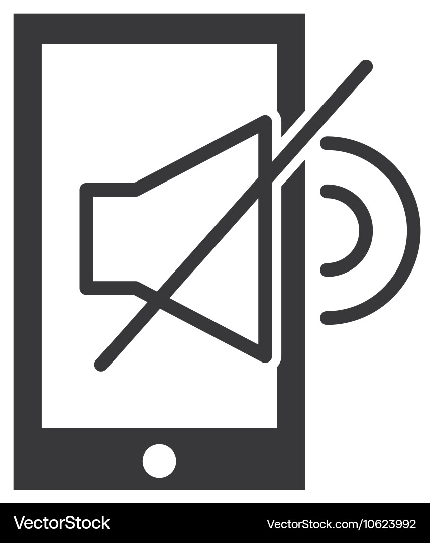 Smartphone with button audio menu Vector Image