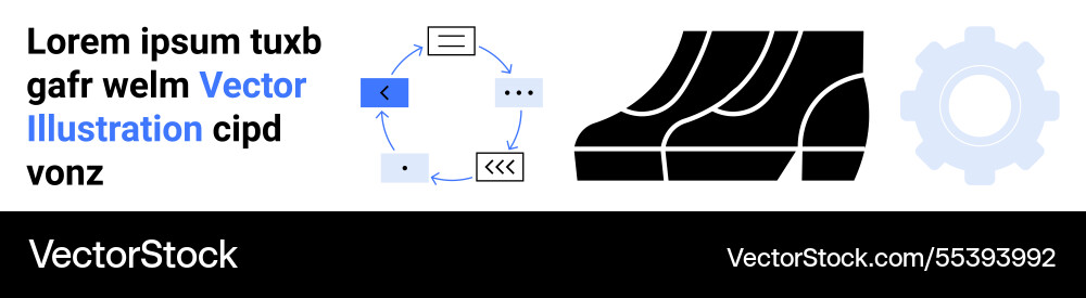 Workflow automation process mechanical production vector image