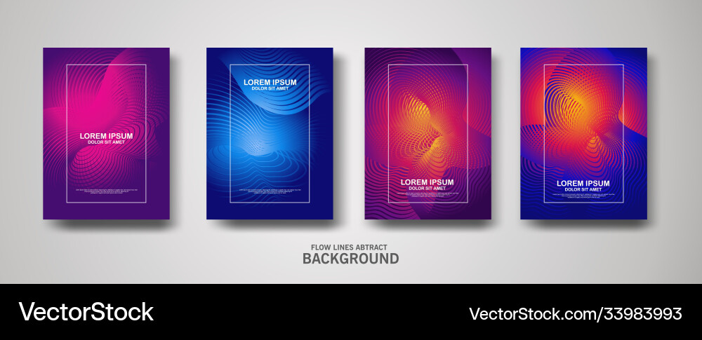 Abstract flow lines pattern background Vector Image
