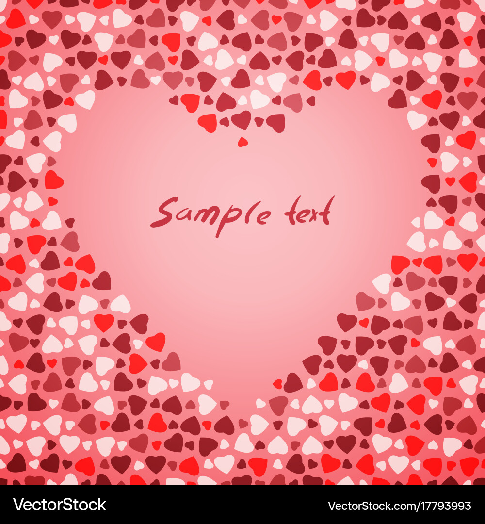Abstract pattern of hearts with place for text Vector Image