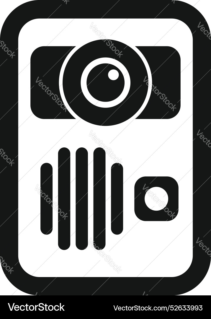 Black and white icon of a simple intercom system Black and white icon of a simple intercom system vector image