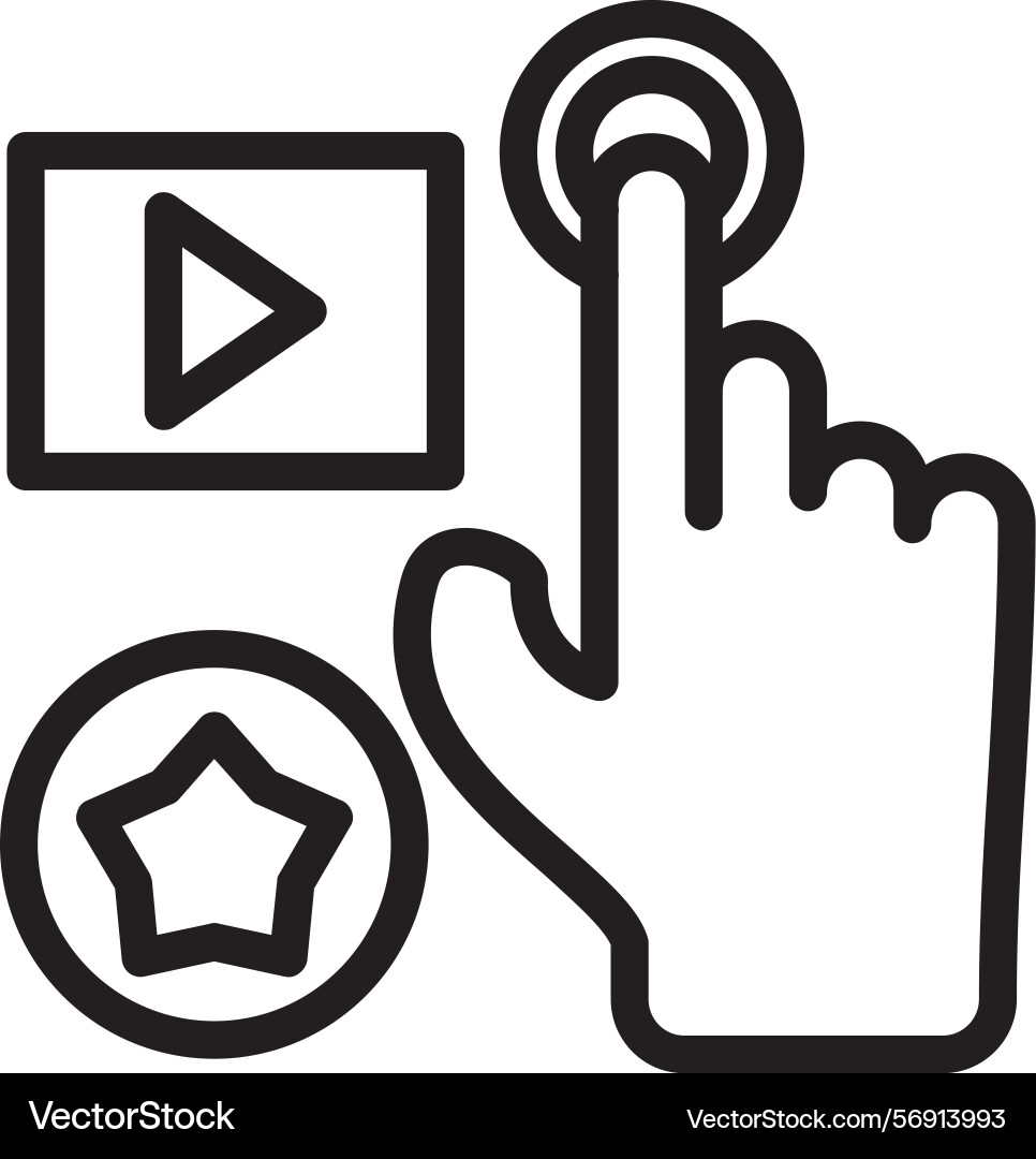Call to action linear style icon design vector image