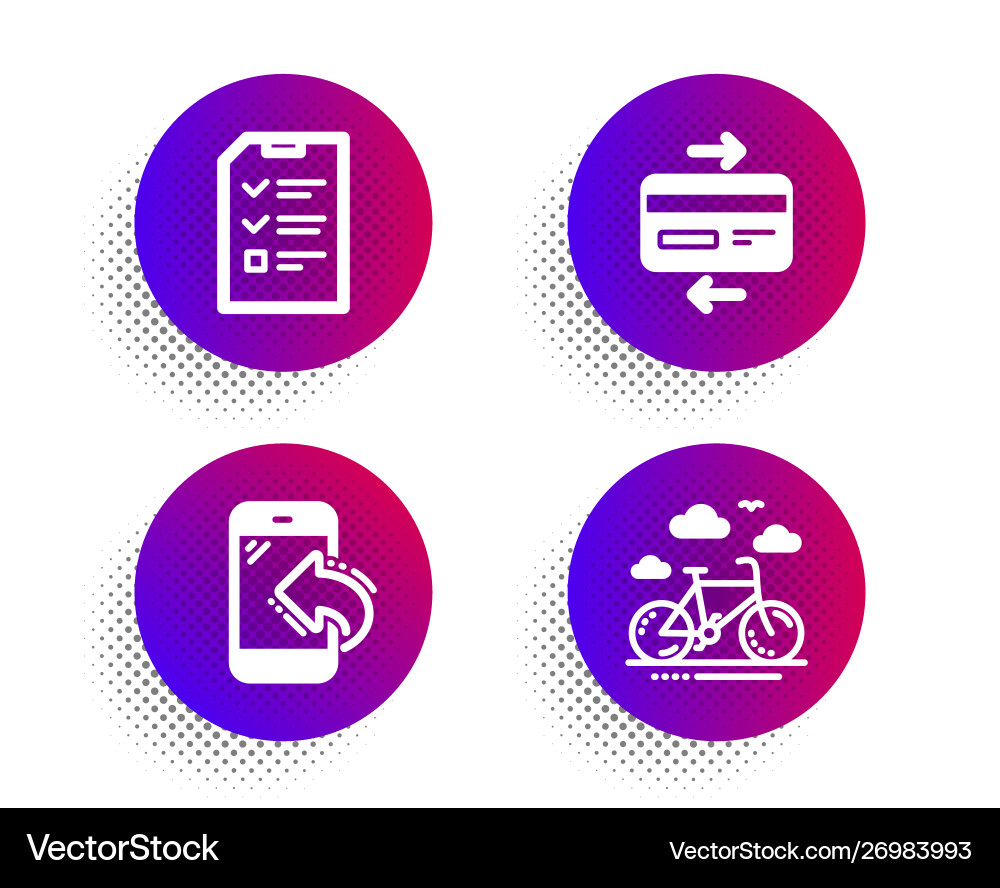 Credit card interview and incoming call icons set Credit card interview and incoming call icons set vector image